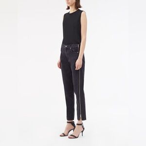 3.1 Philip Lin Zippered Denim Black Pant Women’s Jeans Size 2 NWT